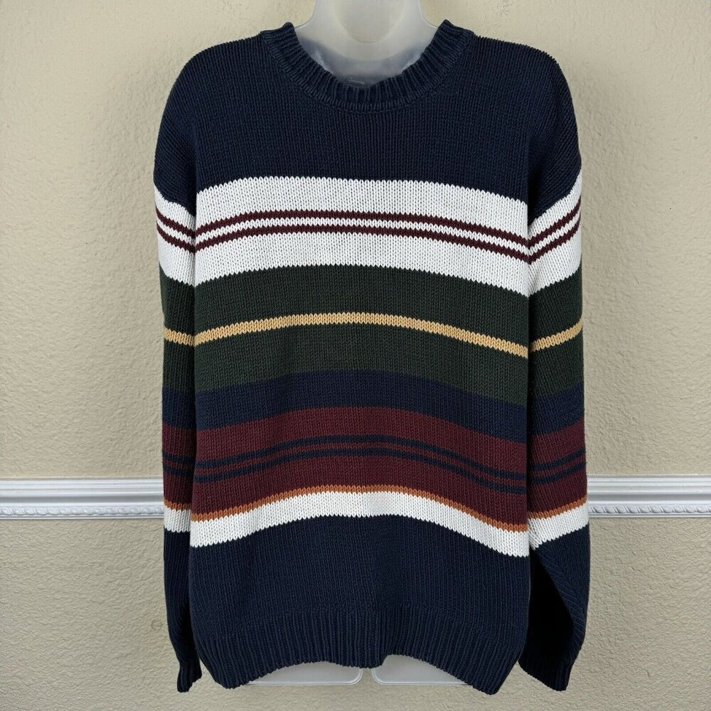 Vtg Dockers Mens XL Pullover Crewneck Knitted Grandpa Retro Sweaters